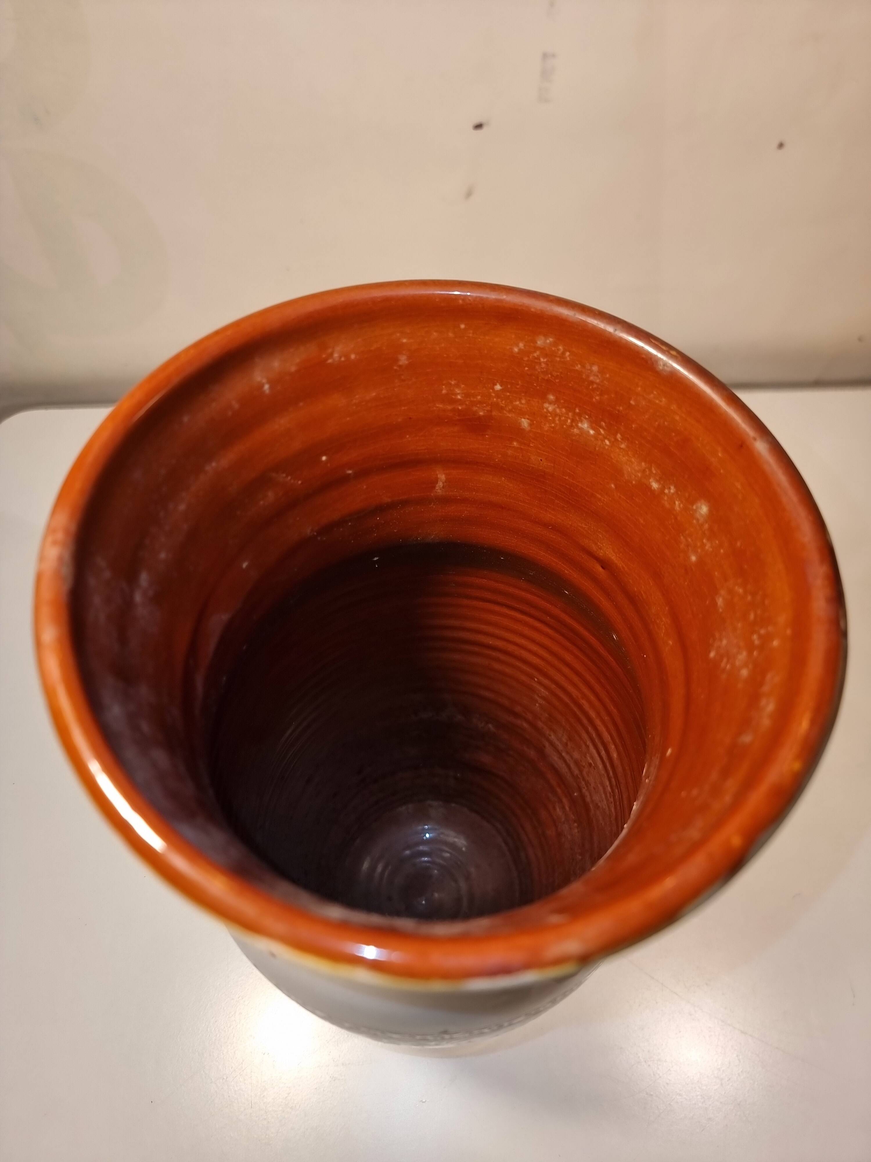 Grand vase céramique artisanal signé