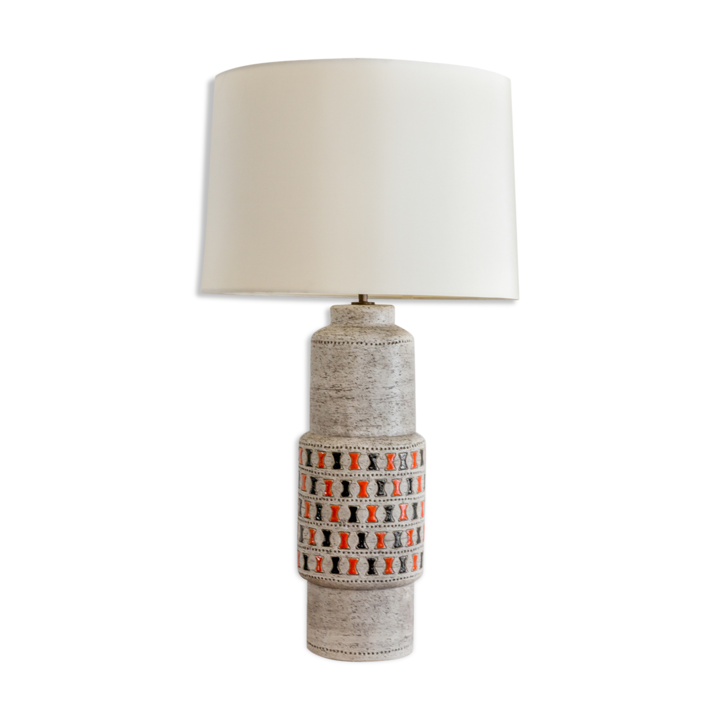 Guido Gambone enamelled ceramic lamp
