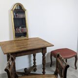 Louis XV stool — elegant curves and warm patina