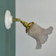 Vintage frosted glass tulip wall light