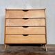 Modernist shoe cabinet 1960 in vintage ash
