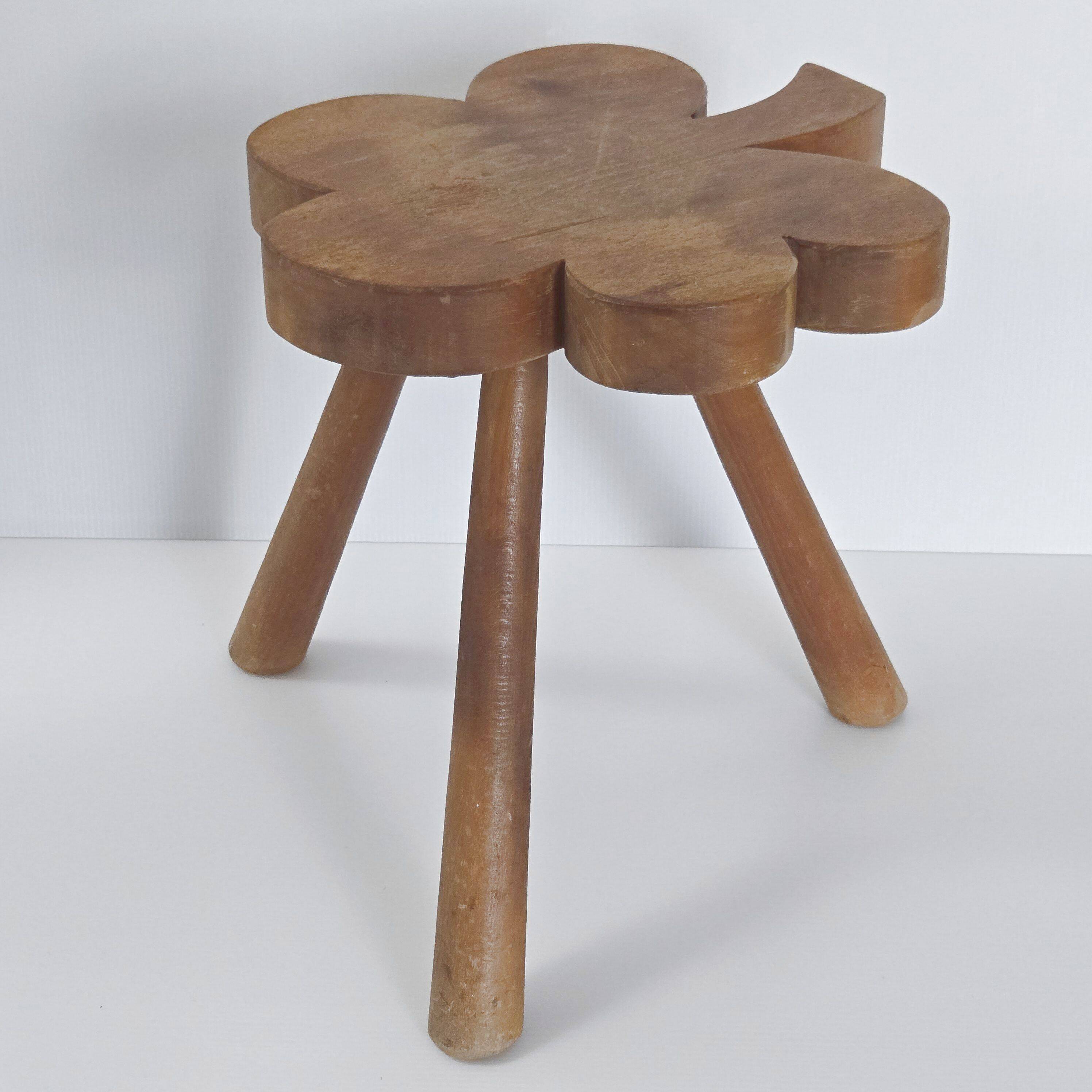 1950s clover tripod stool