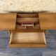 1960s 1970s Teak Sewing Box Sewing Table Utensil Holder with Basket