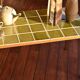 Vintage coffee table green tiles