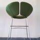 Artifort Chrome Stool and Green Fabric by Patrick Norguet