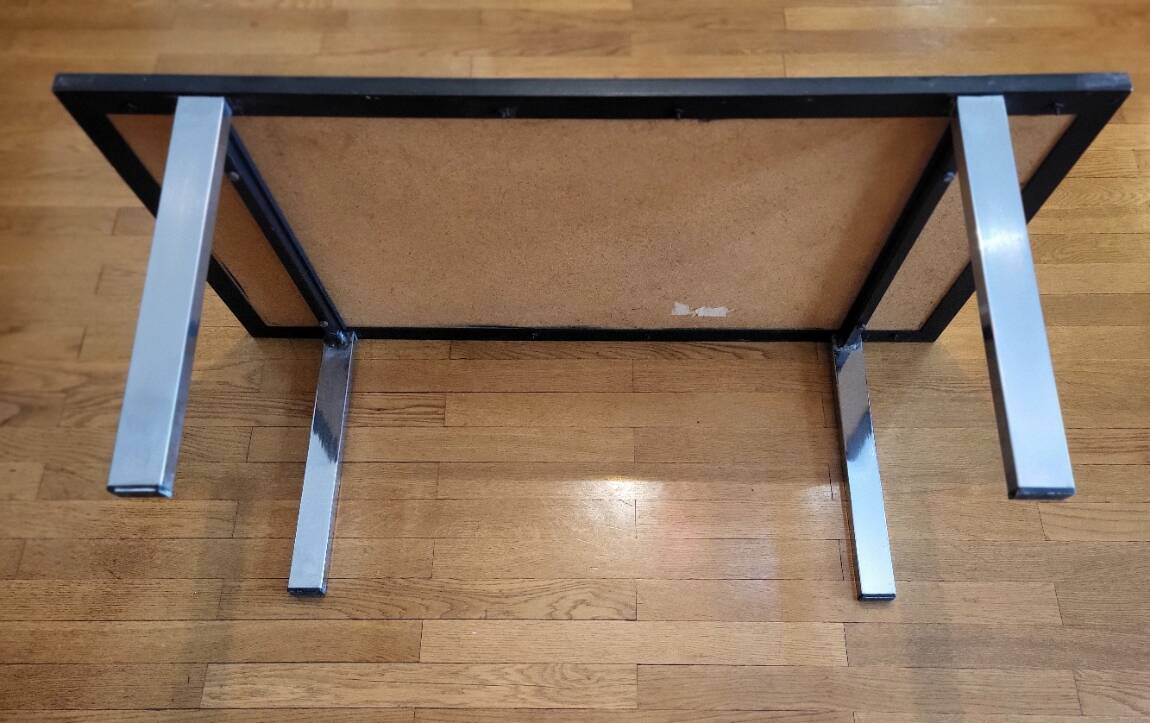 Belarti coffee table in volcanic lava ceramic with chrome legs, Belgium 1960.