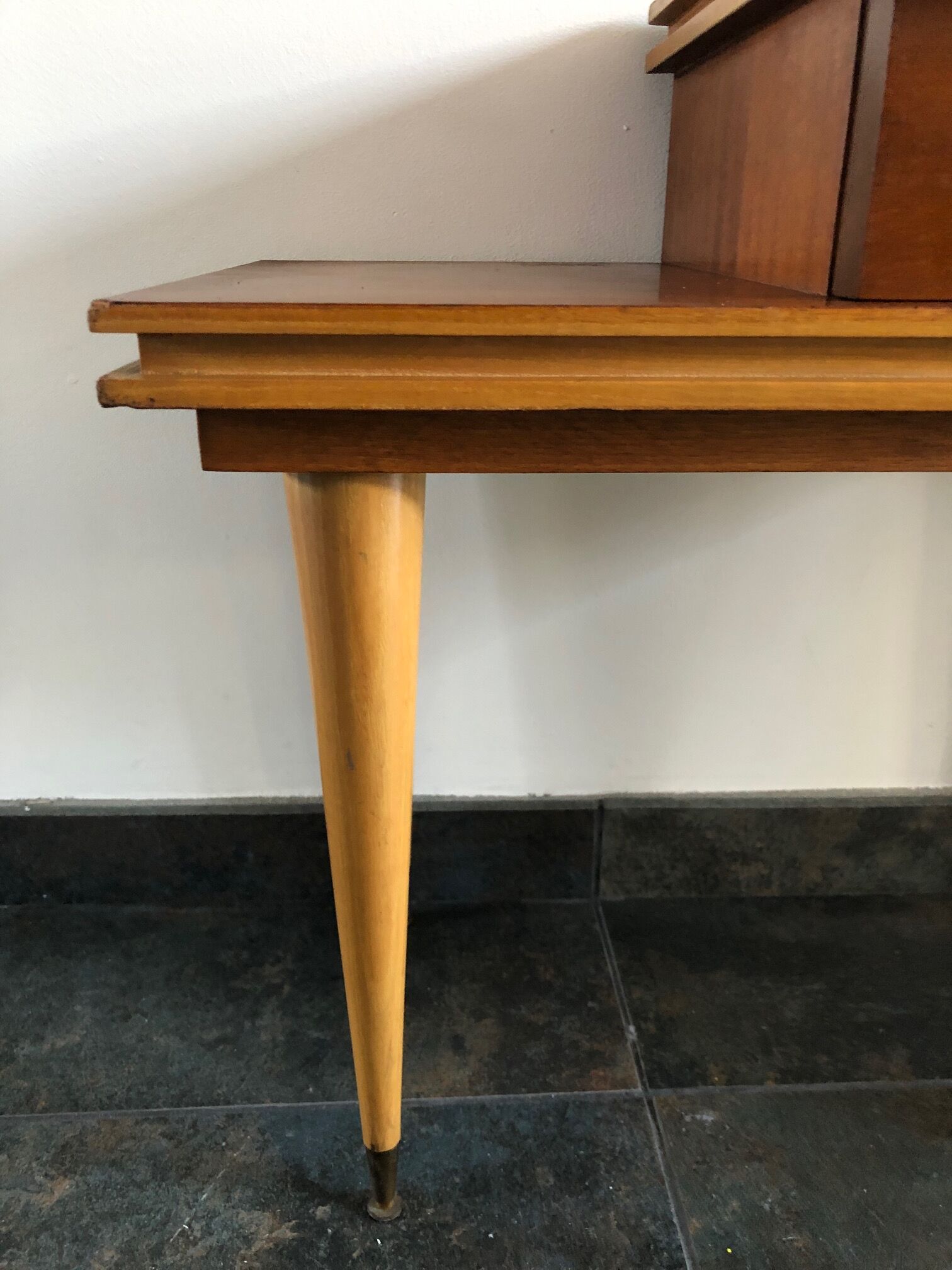 Vintage asymmetrical bedside table