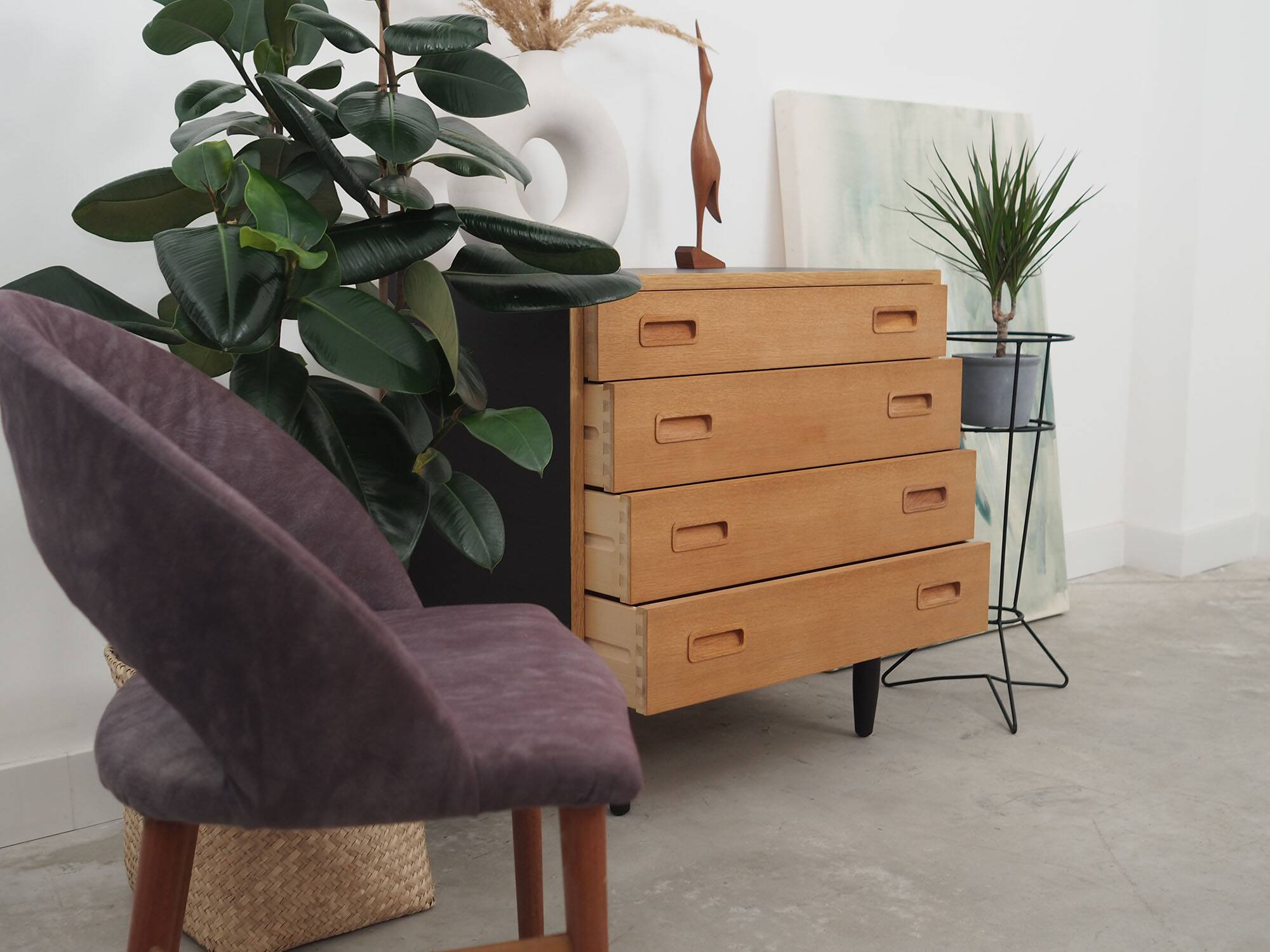 Ash chest of drawers, Danish design, 1970s, manufacturer: Hundevad & Co