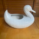 Vintage White Ceramic Duck-Shaped Cache Pot #E065
