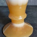 Baluster vase in real vintage honey onyx stone 25 cm