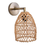 Gold Rattan Sconce Lamp