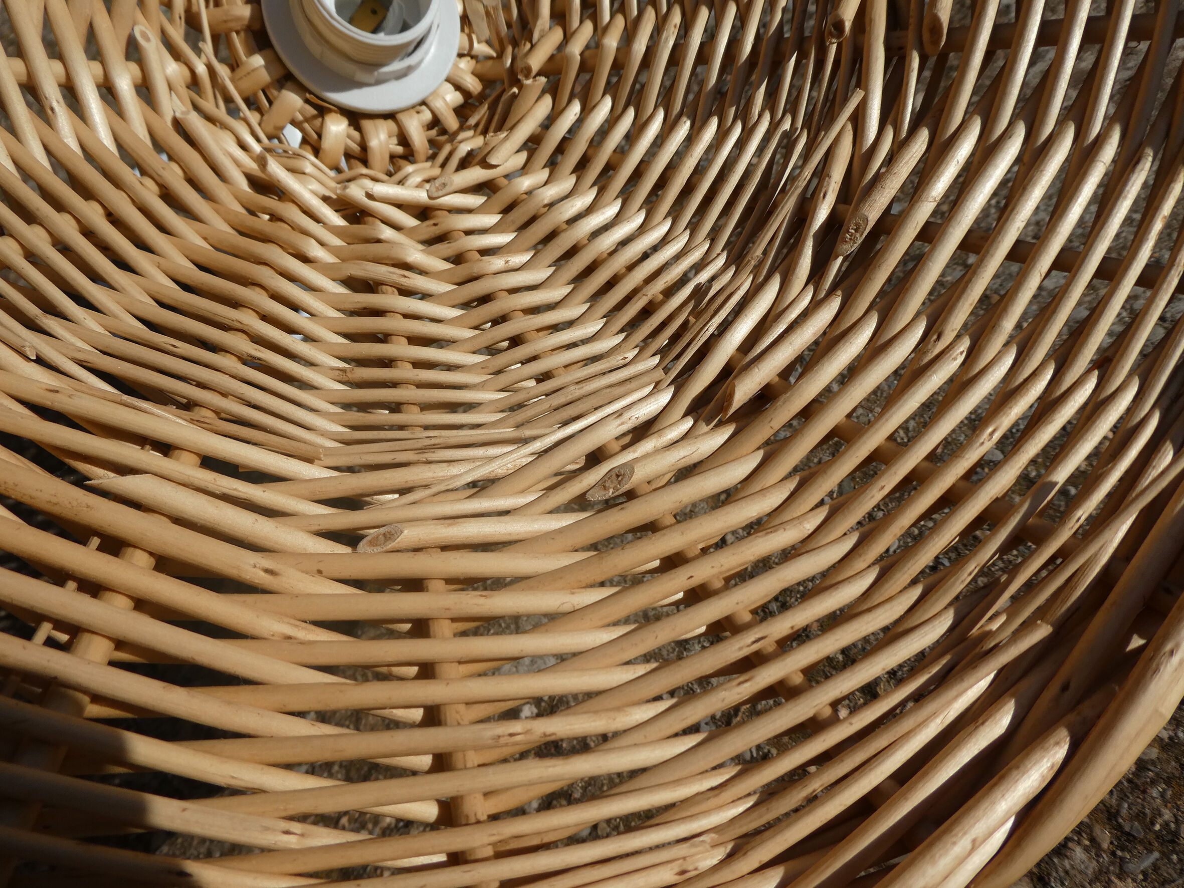 Vintage wicker pendant lamp