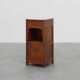 French Art Deco Wood & Grey Marble Top Nightstand, 1920s