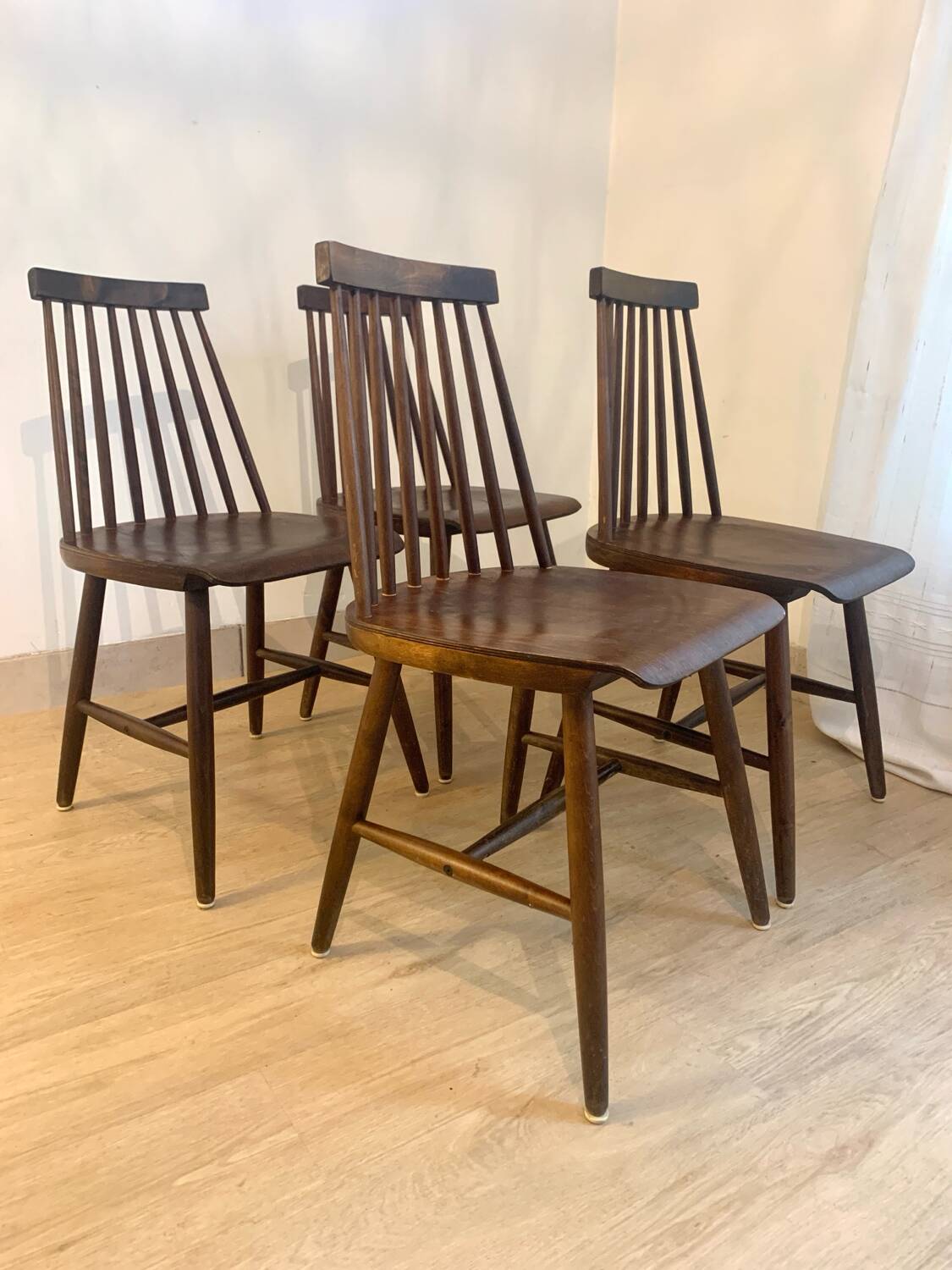 Set of 4 vintage Scandinavian chairs