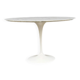 Original Knoll Tulip dining table in Carrara marble (120cm)
