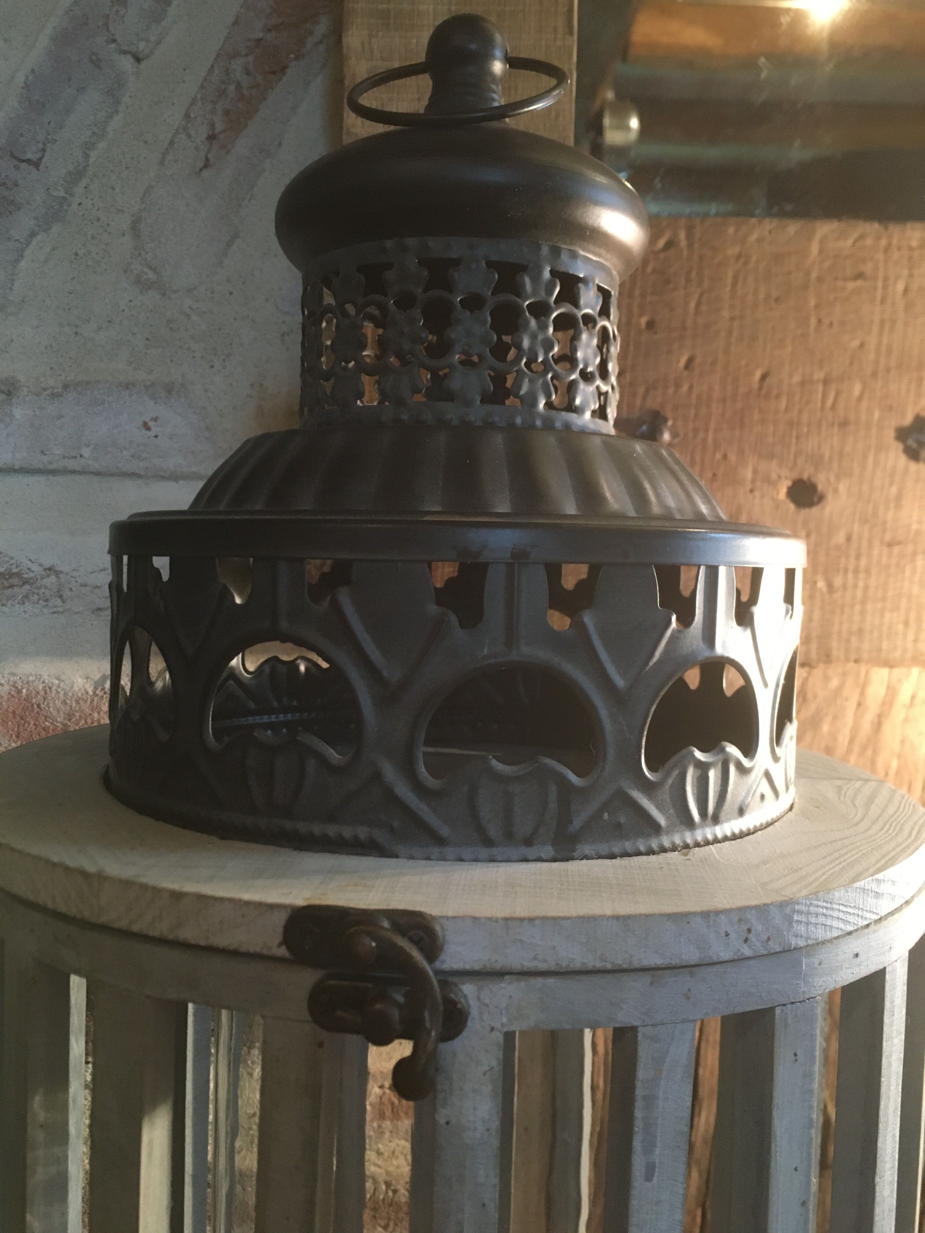 Wood/metal lantern