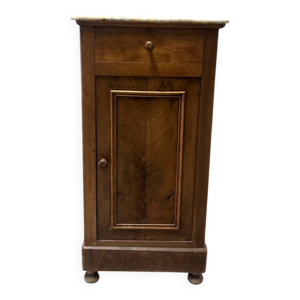 Table de chevet bois - marbre