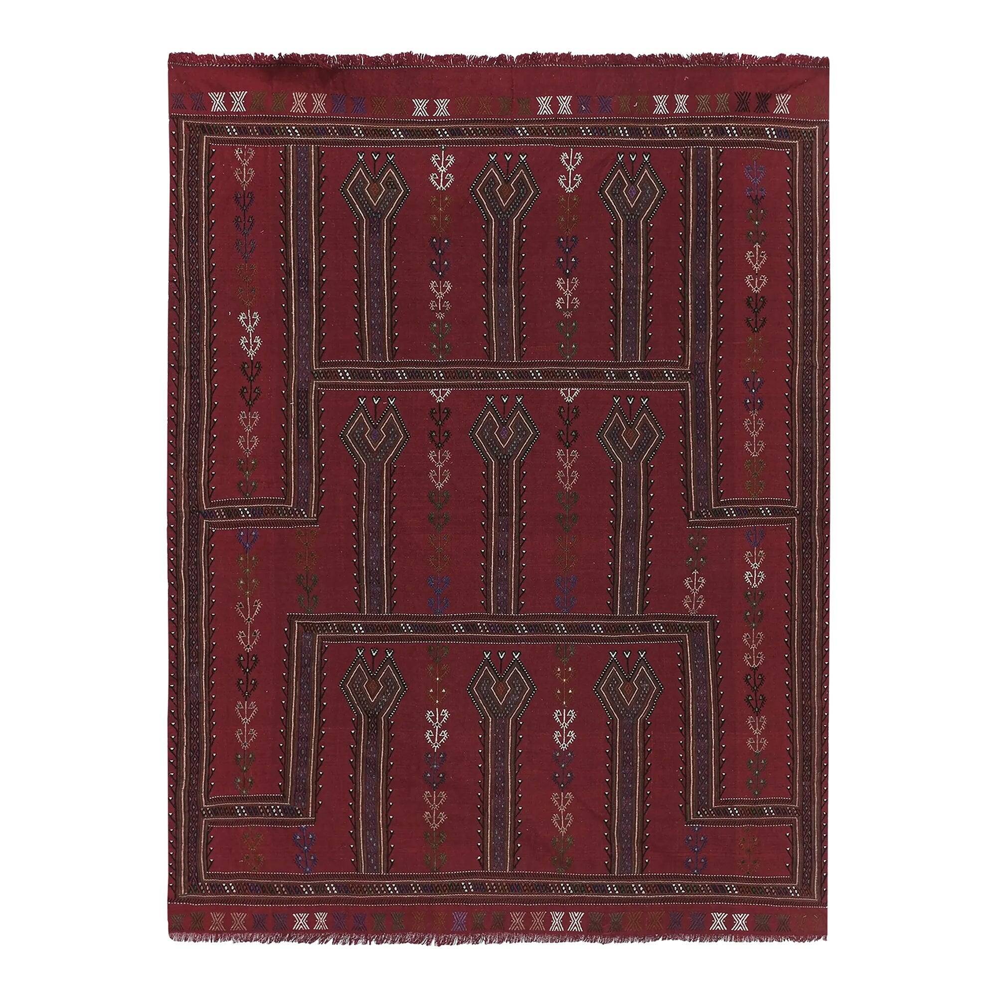 Tapis Kilim turc vintage tissé main