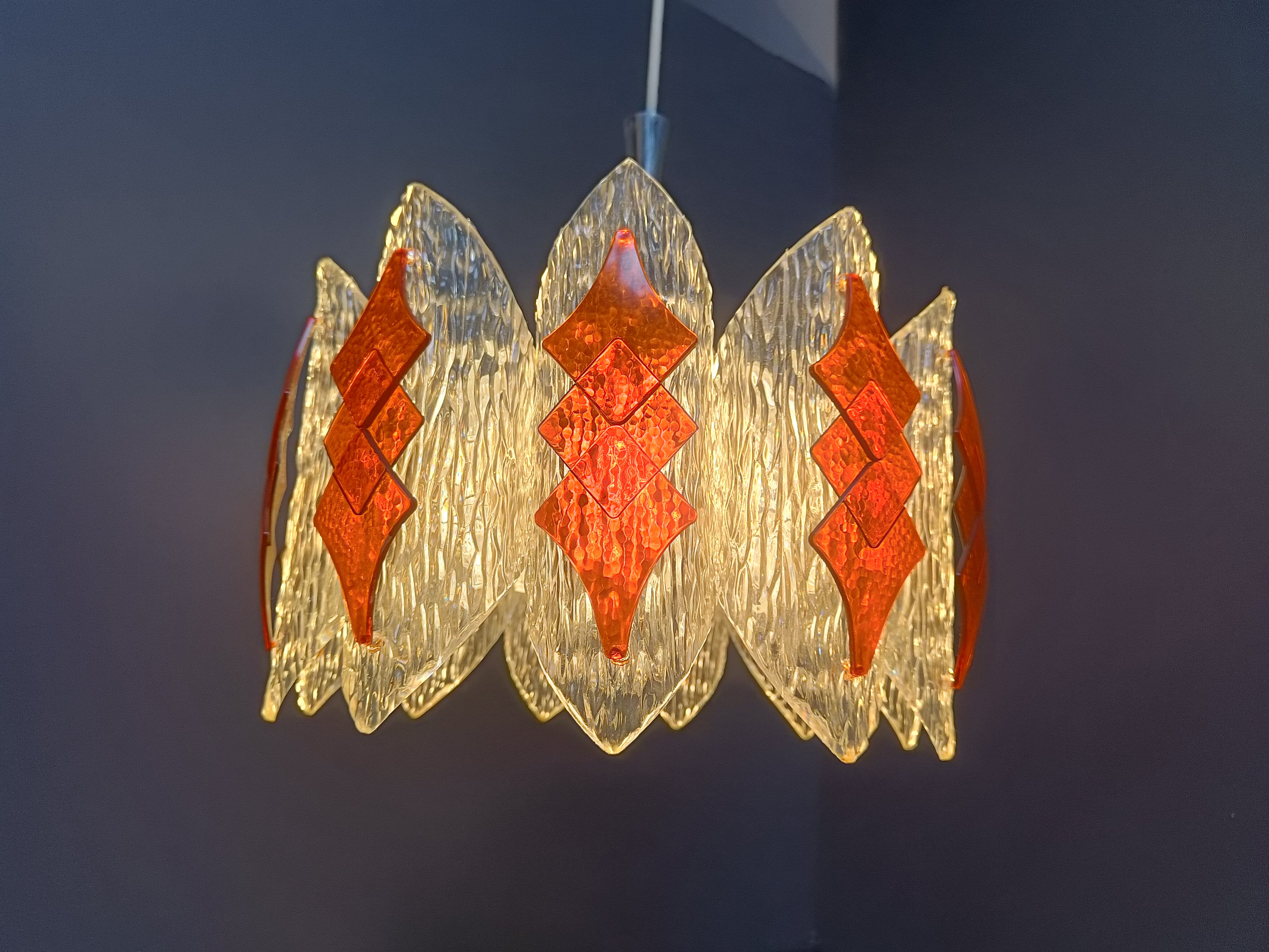 Acrylic space age chandelier by Marbach Leuchten, Germany, 1960s
