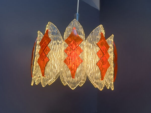 Chandelier en acrylique de l'ère spatiale par Marbach Leuchten, Allemagne, années 1960.