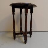 Vintage round oak sidetable