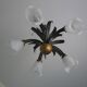 Five Pendant Lights with Frosted White Glass, 1970s