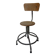Vintage workshop chair in metal and wood, industrial style.