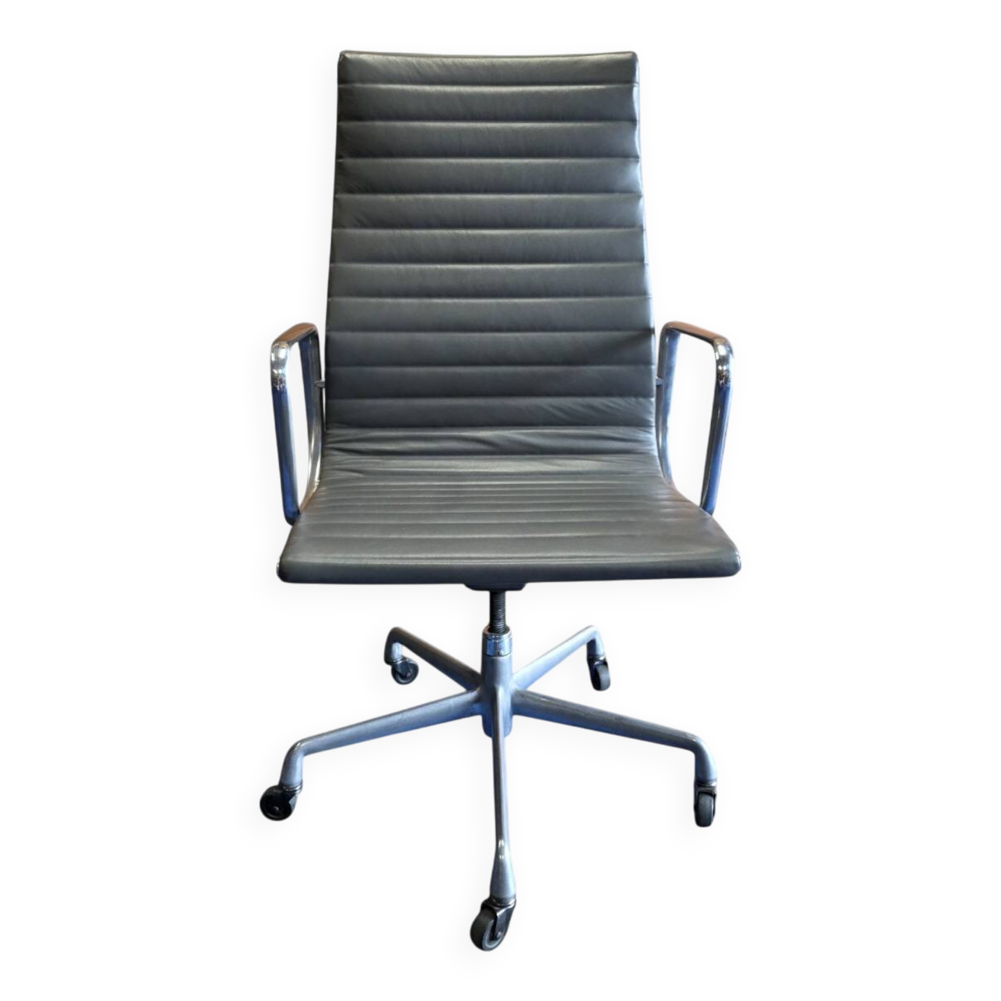 Grey Herman Miller Original Eames EA337 High Back Office Chair Castor base