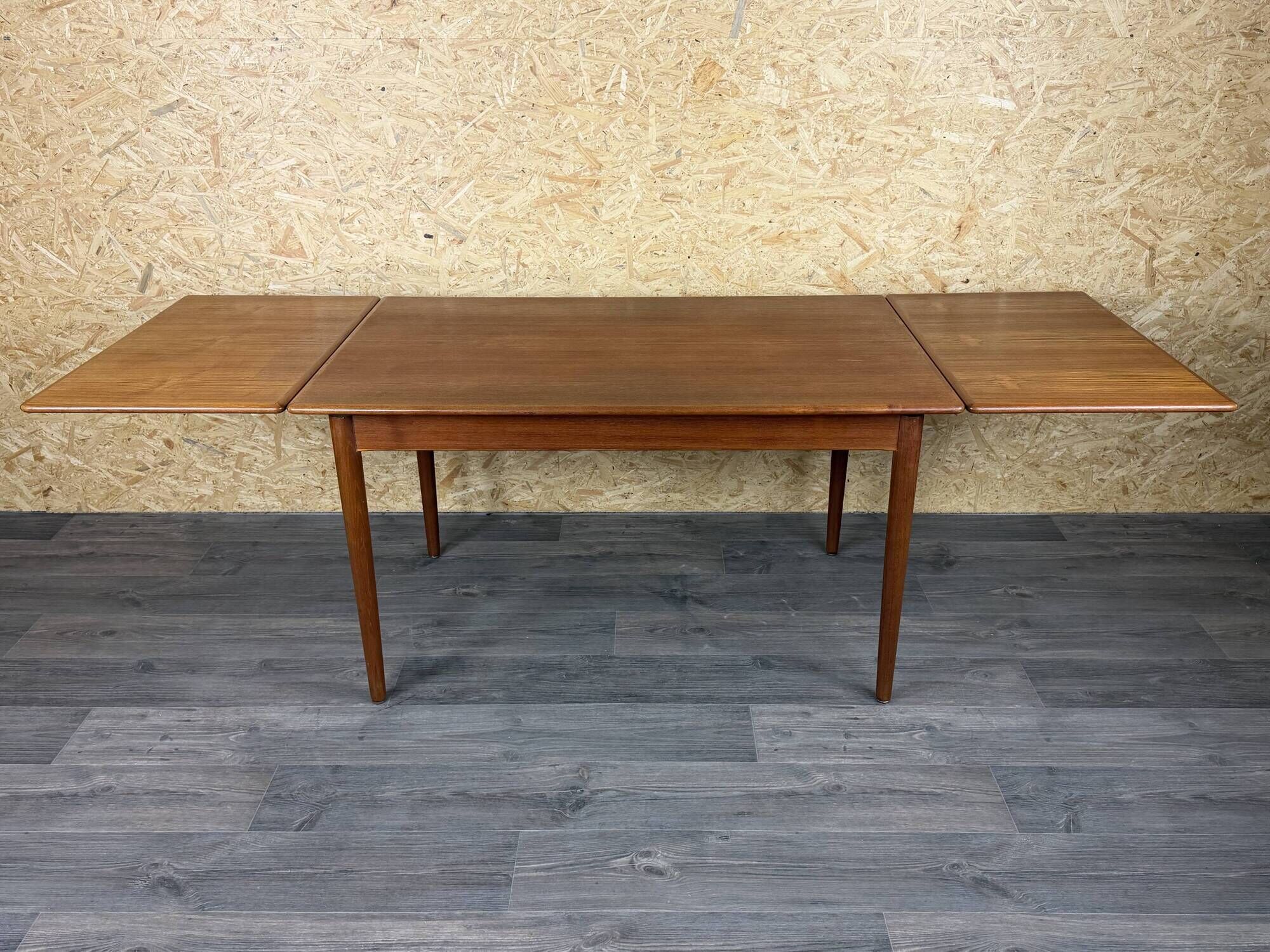 1960s 1970s Teak Extendable Dining Table Made in Denmark Danish Design