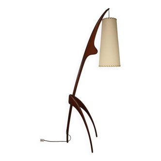 Rispal floor lamp known as "Praying Mantis" in teak, 1960