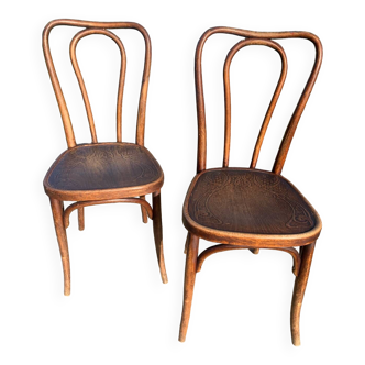 Duo de chaises j&j kohn style thonet