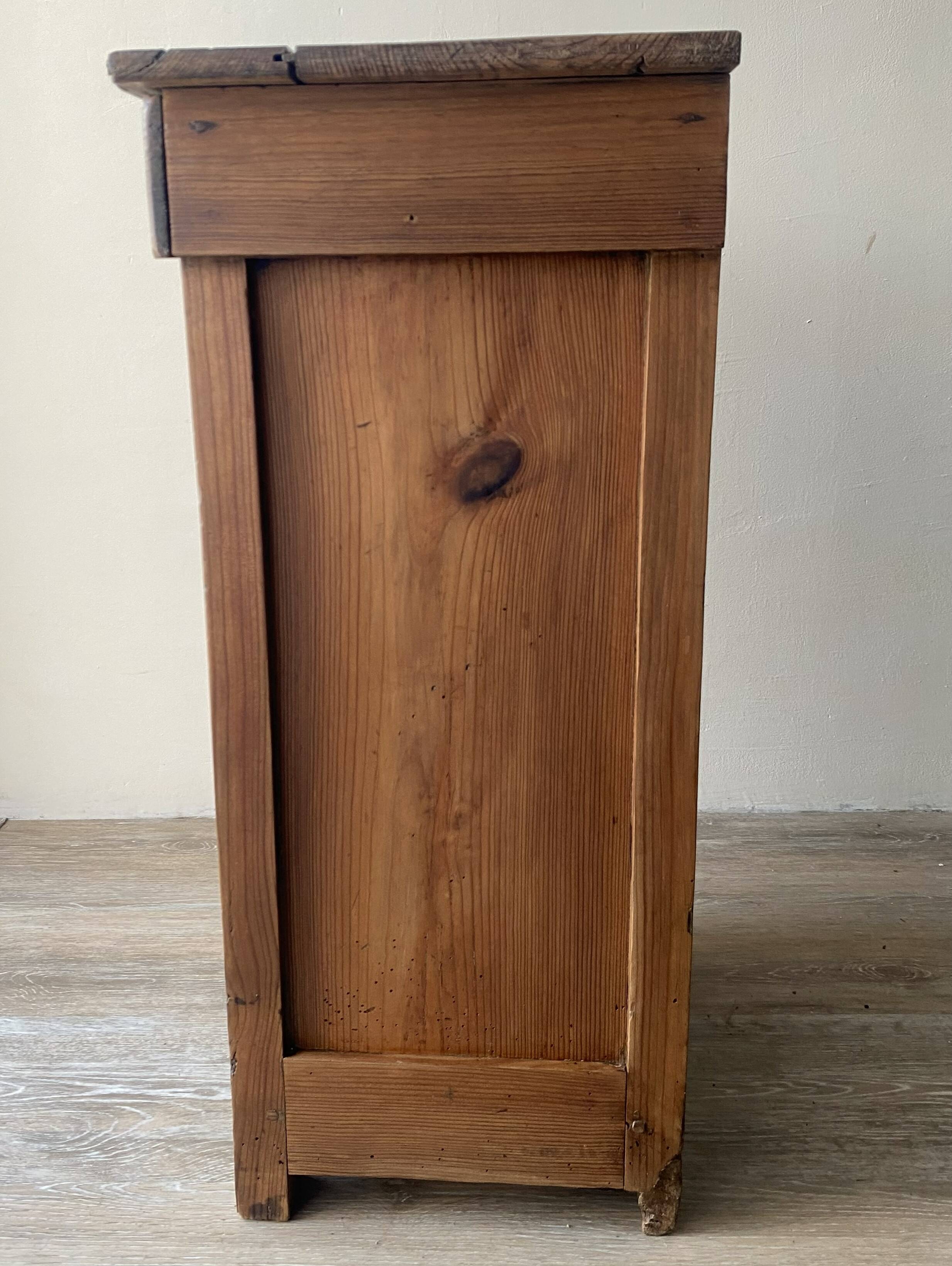 Rustic antique bedside table - peasant piece