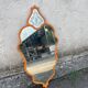 Vintage Venetian mirror, orange painted wooden frame
