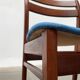 Mid-century walnut dining chairs, 1960s, set of 6.