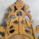 Golden wooden mirror in Baroque style from the 1950s, France.
