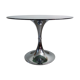Table glass smoked foot vintage tulip 70