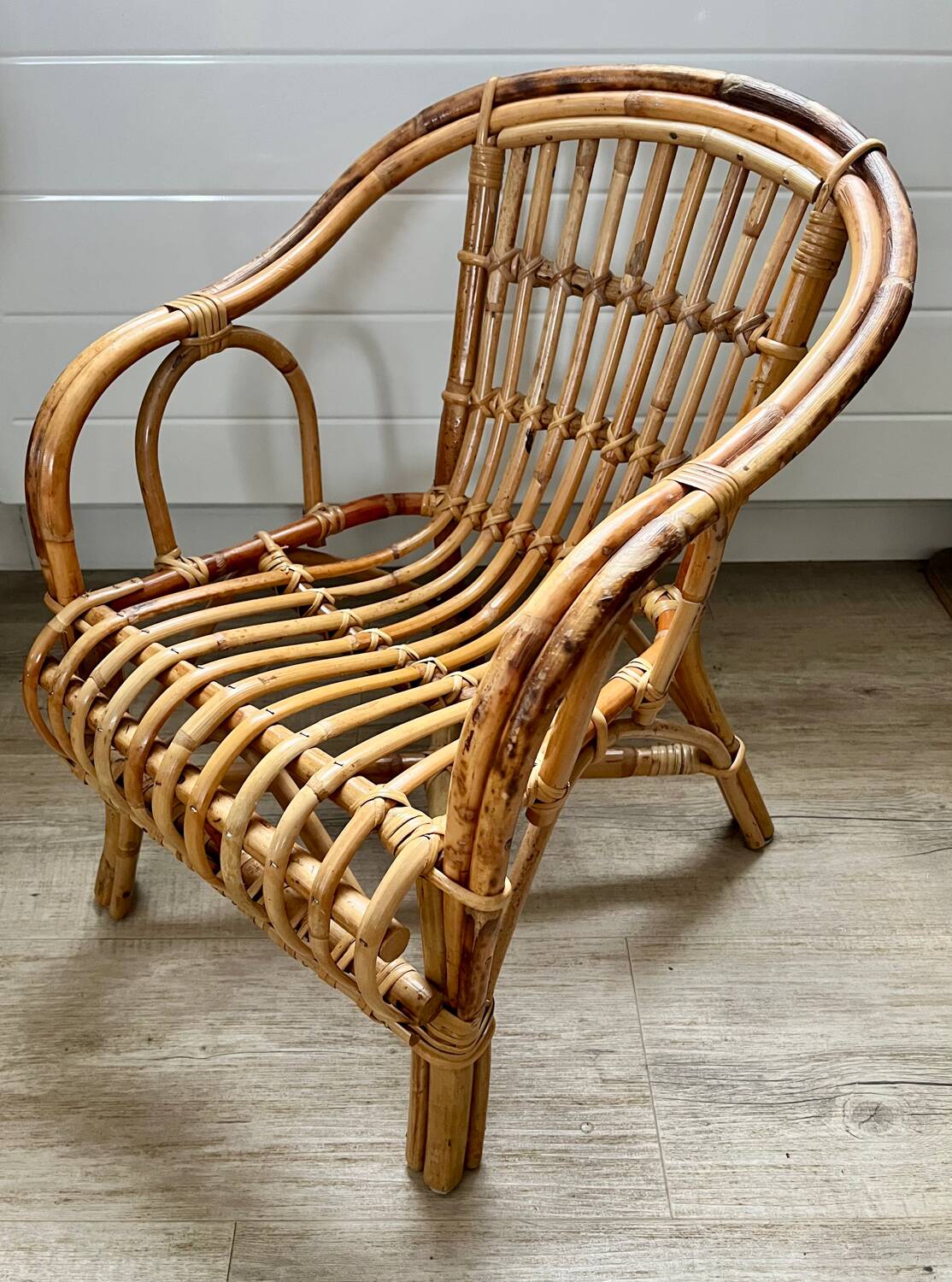 Child's rattan armchair