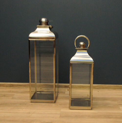 A pair of Scandinavian garden lanterns