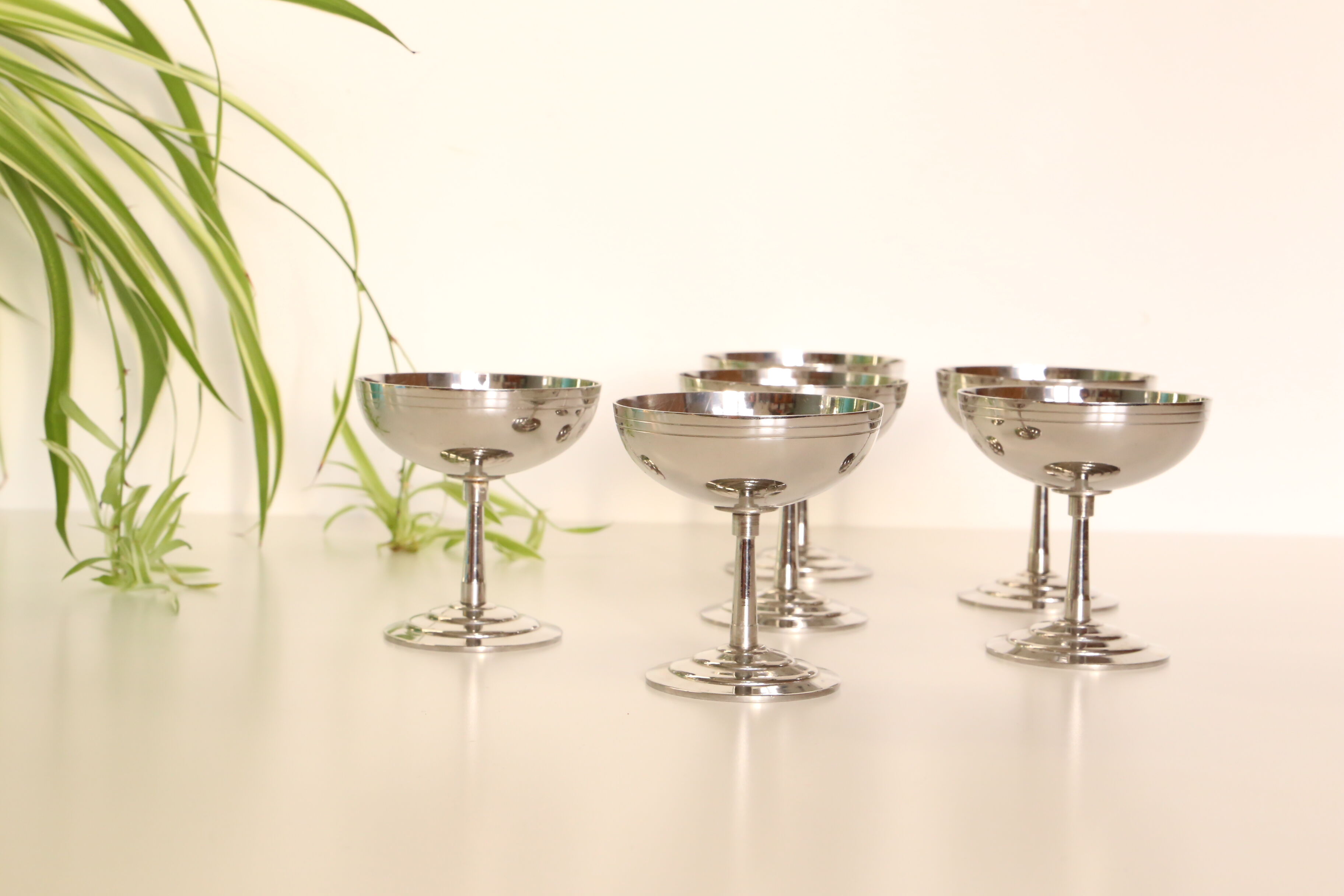 Set de 6 coupes en inox de Letang-Remy