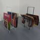 Steel magazine or record racks, 1960s, set of 2