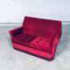 Hollywood Regency Style Fuchsia Velvet 2-Seat Sofa with Fringe, 1960s