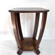 Art Deco side table in wood – sculptural base