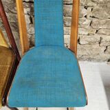 Set of 5 vintage spindle foot bistro chairs 1960"