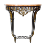 1930 Art Deco and Marble Wrought Iron Console