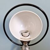 Set of 4 Jieldé industrial lamps in brushed steel, 3 arms