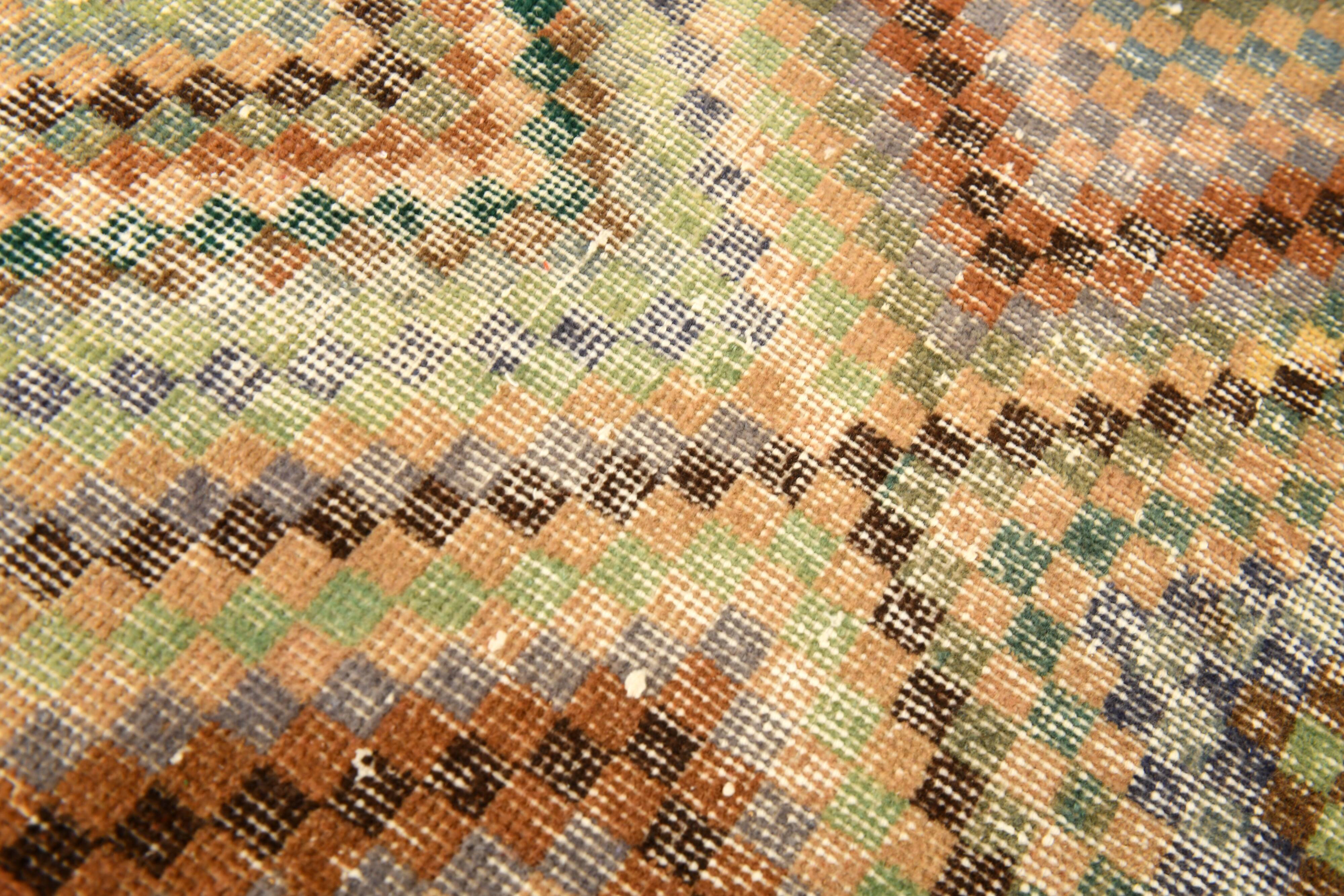 2x5 Turkish Multicolor Vintage Kitchen Runner Rug, 71x154Cm