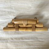 Vintage rattan coat rack a hook