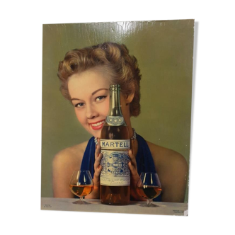 Advertising carton advertising cognac martell bistrot