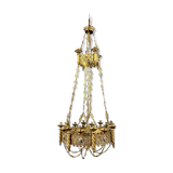 Gotique church chandelier in gilded bronze dating from the 19th century