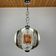 Amber mid-century chrome chandelier by Toni Zuccheri for Veart, Italy, 1970s.